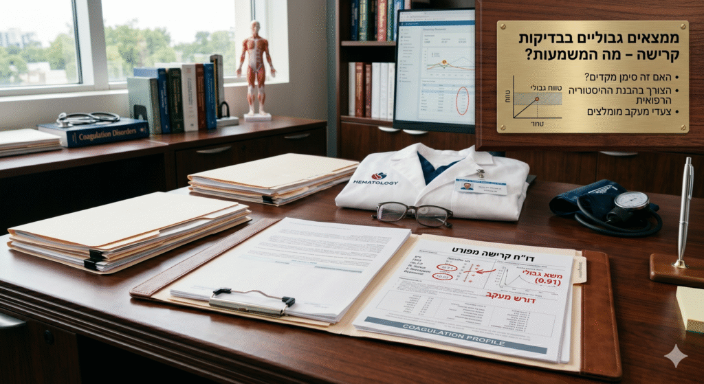 ממצאים גבוליים בבדיקות קרישה